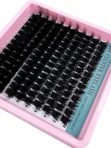 200 cái/180 cái/160 cái/140 cái/120 cái 8D Luxury Fluffy DIY Cluster Mishes - 10-20mm Độ Dài Mi Hỗn Hợp 0.07mm Độ Cong Chữ D Nga Mi Dày Và Có Thể Tái Sử Dụng Dễ Dàng Cho Người Mới Bắt Đầu - 10 Khay (Gói Đa Dạng 60D/80D/100D/120D/160D/200D) Cụm Mi, Cụm Mi, Lông Mi Riêng Lẻ, Lông Mi, Lông Mi Giả - D - Xem 4