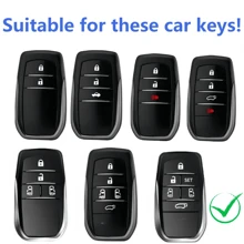 Premium TPU Car Key Fob Cover - Full Protection Case Key Shell For Crown For Prado For Highlander For RAV4 For Alphard For Vellfire For Harrier For BZ4X Anti Fall And Dust-Proof Keybag