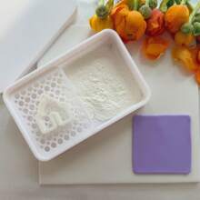 3pcs/Set Polymer Clay Cutters Cornstarch Container Precise, DIY Tool Box For Pottery, Ceramic, Jewelry Making - White - View 3