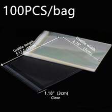sealsuer 100 piezas Bolsas de celofán transparentes autoadhesivas y reutilizables selladas, de 2 a 13 pulgadas, adecuadas para regalos, presentes, bolsas para joyas, viajes, almacenamiento, empaque, regalos, envío, días festivos, entrega de regalos