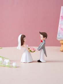 2pcs Figure Design Decoration Craft Best Gifts Birthday Graduation - Multicolor - View 1