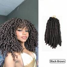 柔软钩编发 1 件 30 股/包 合成 Dreadlocs 8 英寸渐变色接发 适合非洲女性 - 二合一直发和编织发造型（8 种颜色，30 股/件） - 彩色 - 查看 12