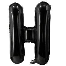 16 英寸黑色字母和数字气球铝箔氦气黑色字母派对气球聚酯薄膜气球字母和数字气球铝箔适用于生日婚礼周年派对装饰 - 黑色 - 查看 33