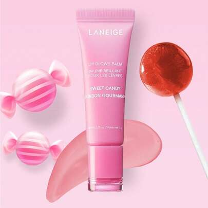 Laneige K-Beauty 10g Lip Glowy Balm Lip Serum, Hydrate, Glossy, Lightweight, Moisturize & Tint With Shea Butter, For Dry Lips, Korean Makeup, Sweet Candy