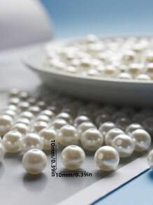 6mm-16mm/500pcs/200pcs/100pcs/50pcs Round Polished Smooth Hole Beads For DIY Bracelet, Necklace Accessories