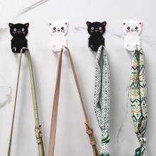4pcs Cartoon Cat No-Drill Electrical Socket Hanger