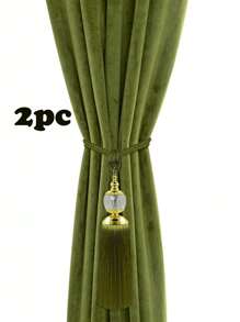 1pc/2pcs Luxury Crystal Pendant Tassel Tie Backs, Multi-Color Options, Suitable For Curtain Fixation And Decoration Gifts Birthday Graduation - Crystal Pendant - View 21