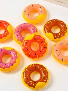 5/10 قطعة دائرة سباحة قابلة للنفخ بشكل بطة وبطاطا على شكل دونات للاستخدام في حمامات السباحة والألعاب المائية الصيفية - متعدد الألوان - مشاهدة 1