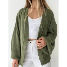 Casaco Tricot Básico Manga Bufante
