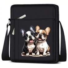 1/2/4 Stücke glückliche Französische Bulldogge Vinyl Bügelbilder, Bügel-Patches, waschbar für T-Shirts, Jeans, Jacken, Rucksäcke, Kleidungsdekoration