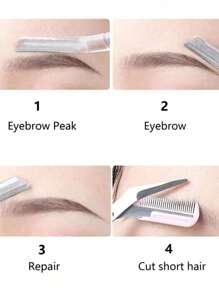 2pcs/Set Safety Eyebrow Trimmer & Shaver, Exfoliating Dermaplaning Tool, Body Hair Removal Trimmer And Face & Eyebrow Razor Set Long Handle Safety Blade With Precision Cover Women Eyebrow Shaping Tools Suitable For Or Travel Use