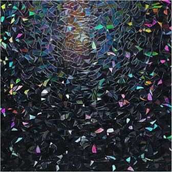 1 Roll Total Blackout Window Privacy Film , Rainbow Window Film Room Darkening Black Window Cover, Static Cling 100% Light Blocking Window Sticker For Home Office