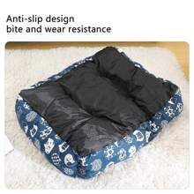 Large Dog Bed Warm Bed For Cats Sofa Dog House Thicken Cat Mat Breathable Basket For Dog Supplies - Black - View 3