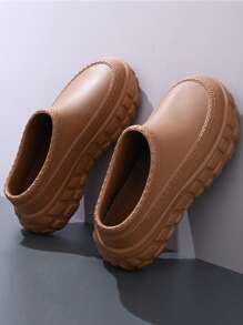 2022 New Men's Sports Slide Sandals, Thick Bottom Elevator, Non-Slip Rubber Sole, EVA High-Elastic Anti-Oil Waterproof, Suitable For Kitchen Chef, Casual Slip-On Comfortable Shoes, Fashion Outdoor Beach Slippers For Men - Khaki - View 3