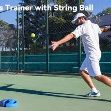 1 pieza Sistema profesional de entrenamiento de rebote de tenis - Adecuado para hombres y mujeres adultos - Hecho de material PE - Ideal para práctica individual y entrenamiento para principiantes - Incluye lanzador de pelotas y 1 pelota de tenis