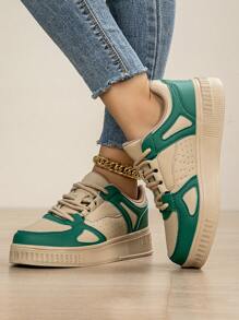 Fall/Winter Women Shoes Casual Sneakers, Lace Up Soft Sole Flat Comfortable Skate Shoes For Women, Lightweight Low-Top Daily Shoes