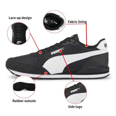 Puma ST Runner V3 NL Retro Running Shoes, Unisex Breathable Lightweight Comfortable Casual Sneakers 384857-01