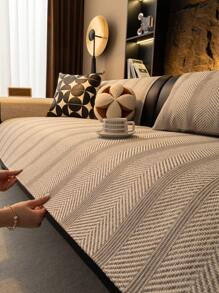 1pc All Season Chenille Sofa Seat Cushion Cover, Modern Minimalist Fashion High-End Dust-Proof Anti-Slip Sofa Seat Pad, Washable, Warm, Colorfast, Pet-Friendly, Fits Bedroom, Office, Living Room, L-Shaped Sofa 1/2/3/4 Seat