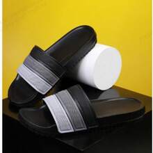 渐变色男士户外防滑舒适休闲拖鞋 - 灰色 - 查看 1