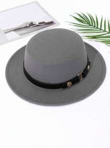 这款优雅的羊毛毡帽适合夏季海滩、女士日常和度假穿着，饰有圆形铆钉和对称腰带，是一款装饰性的西部牛仔帽，适合即将到来的复活节和夏季。 - 純色 - 查看 23