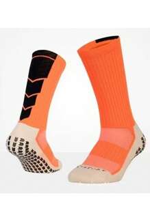Kit 1/2/3/12 Premium Non-Slip Wear-Resistant Soccer Sports Socks - Coral Orange - View 2