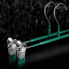 20 件/1 件全浸防腐防锈裙子/裤子/袜子/内衣无痕夹，不锈钢防锈衣服晾衣架带无痕夹，适用于家庭和服装店，可调节