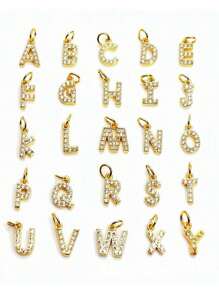 1 pieza Pulsera milanesa con cobre y circonita A-Z, 26 iniciales inglesas ajustables, elegante y exquisita, joya de mano para uso diario y casual, regalo para fiesta y vacaciones.