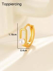 Toppiercing 1 对独特的几何空心软骨夹式耳环，适合女孩