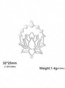 1 件不锈钢花卉莲花吊坠，经典复古美丽优雅，可用作项链、钥匙扣、DIY 珠宝配件，适合作为礼物 - 蓮花系列 - 查看 22