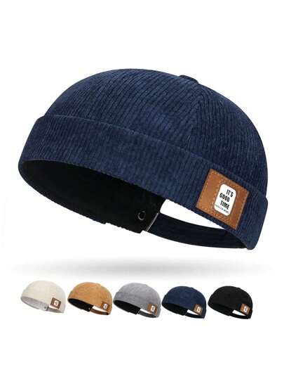 1 件字母印花灯芯绒棒球帽，休闲街头摩托车风格，百搭帽子，男士理想礼物男士遮阳帽夏季帽子，适合徒步旅行和钓鱼等夏季户外活动