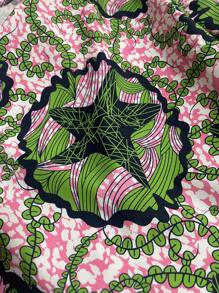 女士加大码可爱夏季连衣裙花卉印花连衣裙休闲夏季连衣裙