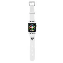 Karl Lagerfeld Correa Karl Lager Silicón Para Apple Watch 42/44 Mm - Blanca - Blanco - Ver 1