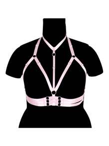 Women Plus Size Harness Strappy Hollow Out Cross Elastic Cage Bra Cupless Bra Body Lingerie For Ladies - Multicolor - View 6
