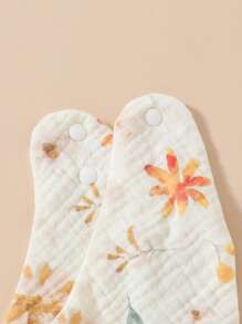 5pcs/Set Celemek Bayi, Celemek Air Liur Segitiga Katun Lembut, Motif Bunga & Hewan untuk Bayi Laki-laki & Perempuan - MultiWarna - View 5