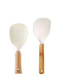 1入組矽膠飯勺，非粘性電飯煲專用，立體家庭飯勺，白飯勺子，高溫耐性飯勺