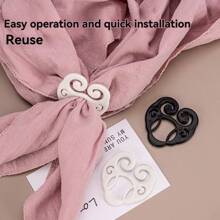 1/2/6pcs Multifunctional Women Shirt Clips, Sporty Plastic Shirt Tail Clips For T-Shirts And Dresses, Fashion Accessory - Multicolor - View 2