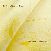 Miniso Sanrio Characters Cute And Soft 140cm/55.1inch * 74cm/29.1inch Microfiber Pattern Bath Towel(1PC) - Yellow - View 5