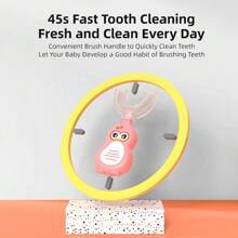 meomill 1pc Cartoon U-Shaped Toothbrush, Soft Toothbrush, Cartoon Toothbrush