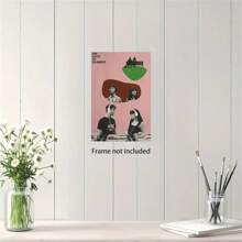 1 幅复古风格装饰画 - 浪漫喜剧电影壁画，具有经典唱片场景，适合装饰您的客厅或卧室，客厅艺术品 | 艺术电影设计 | 帆布印刷，情人节，复活节，无框