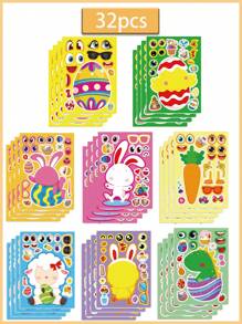 Anime Bunny Sticker Set Large Sticker Notebook Holiday Party Party Supplies Party Decorations Festive Birthday Accessories Party Small Gift Party Supplies Set