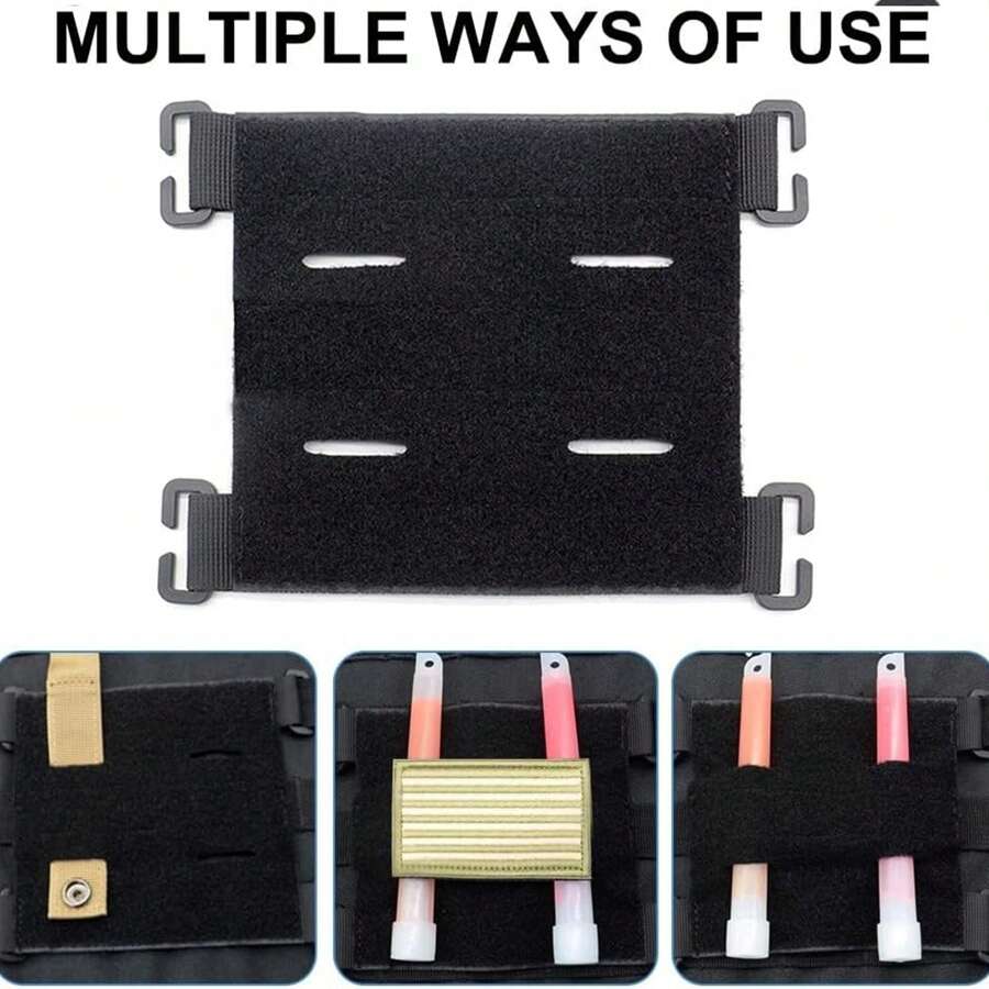 Parches con gancho de sujeción y panel, accesorios de visualización de parches tácticos para DIY de insignias, mochilas, sistema de chaleco táctico, adaptador de panel, gancho y panel