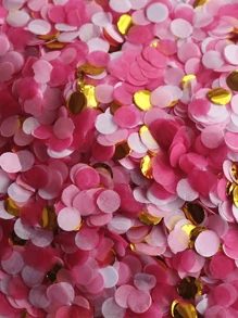 1000/2000片圓形彩色紙花，桌飾紙花，夏威夷派對用品，適用於居家、飯店、生日派對、節日慶典等場合，增添歡慶氣氛，可放入氣球內或撒在空中以增強視覺效果，婚禮、婚前派對、週年紀念、週年慶典、畢業派對、單身派對、退休派對、慶祝活動、新娘派對紙花、飯店活動，高級金屬色與馬卡龍彩色紙花套組，熱帶主題派對 - 彩色 - 查看 3