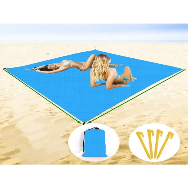 1 Alfombra de playa personalizada, adecuada para playas, actividades al aire libre, camping y viajes como un compañero de playa esencial, que le permitirá disfrutar de la playa sin caos y dejarle con hermosos recuerdos