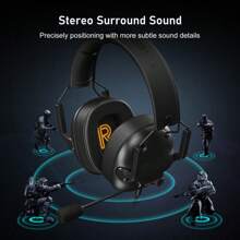 SENZER SG500 有线专业游戏耳机 - 有线游戏耳机 - PC 耳机 - 适用于 PC、PS4、PS.5、Xb.Ox One 和 Switch 音频耳机的折叠耳机，适用于苹果手机、iPad、笔记本电脑的电子耳塞，适用于 IOS、Android 用户，适合家人、朋友、孩子、生日、春天、男朋友、女朋友、节日、复活节的人机对话高考英语口语听力和口语测试耳机有线带麦克风在线 - SG500-BK - 查看 2