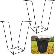 1pc Metal Trash Bag Holder - Garbage Bag Holder Frame Holds 30-45 Gallon Plastic Bags-Multi-Use Outdoor Leaf Bag Stand Yard Camping Garden Lawn Party Supplies