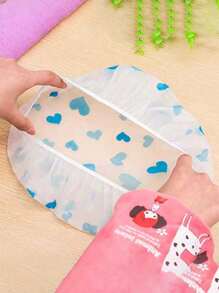 1/3/5/10pcs浴帽，防尘防水发套，印花浴帽，圆点浴帽，彩色多功能家用浴帽，随机颜色防水浴帽，加厚可重复使用浴帽，适合家庭和旅行，加厚沙龙防水帽，女士，浴室配件，适用于厨房，家庭，宠物和植物，PVC塑料浴帽，适合所有季节 - 彩色 - 查看 8