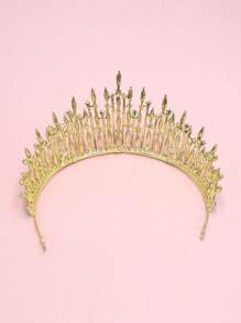 European Regal Palace Style Luxurious Bridal Crown, Queen Stage Performance Dress Accessories, Crown - Silver - View 6