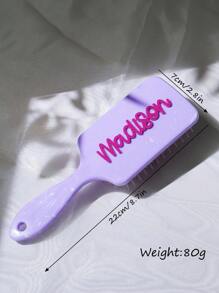 1 件定制名字按摩桨刷，马卡龙色礼物，适合女士，日常和节日礼物