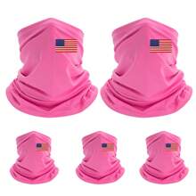 5 件/2 件/1 件美国国旗印花颈套脸部服装颈套面罩围巾防晒透气头巾透气防晒防风适用于滑雪钓鱼徒步骑行春夏季 - 彩色 - 查看 12