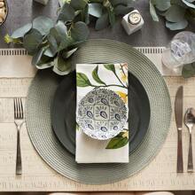 1pc/2pcs/4pcs/6pcs -Piece Set Round Non-Slip Table Mat Waterproof Natural Braided Placemats, Under Plate, Boho Placemats For Kitchen Table Indoor/Outdoor Washable, Heat-Resistant Placemat For Dining Table Perfect For Table Decoration For Home, Hotels, Restaurants, Parties, Camping, Festivals, Weddings, Events, Holidays. Universal Placemats All Year Round. - Olive Green - View 1